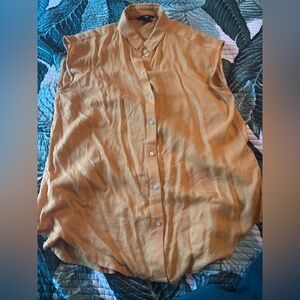 H&M Women's Sleeveless Top in  yellow SZ 4